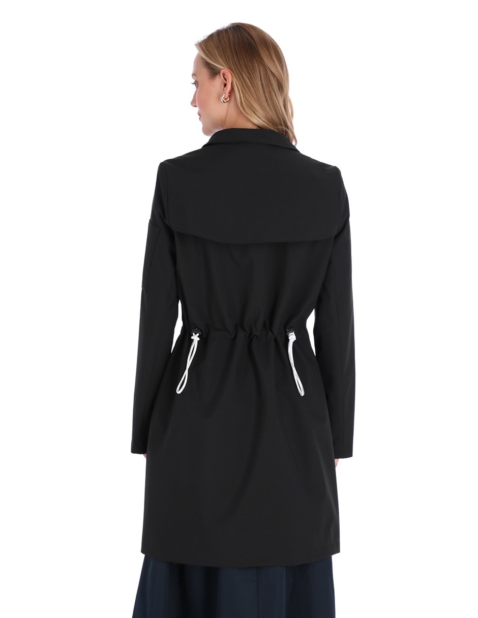 Gabardina resistente al agua con bolsillos para mujer 4