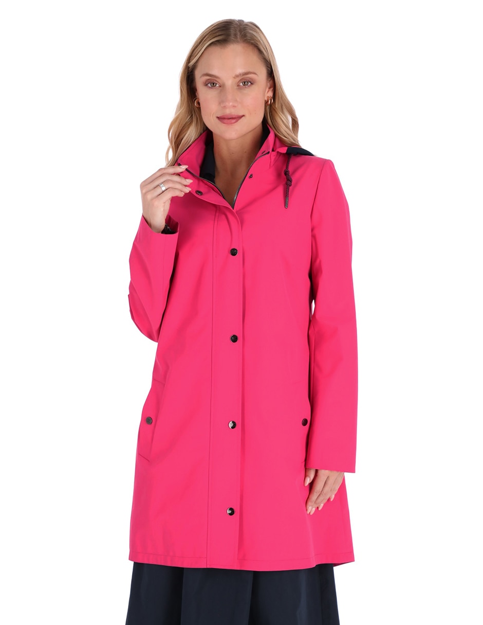 Gabardina resistente al agua con capucha Shyla para mujer