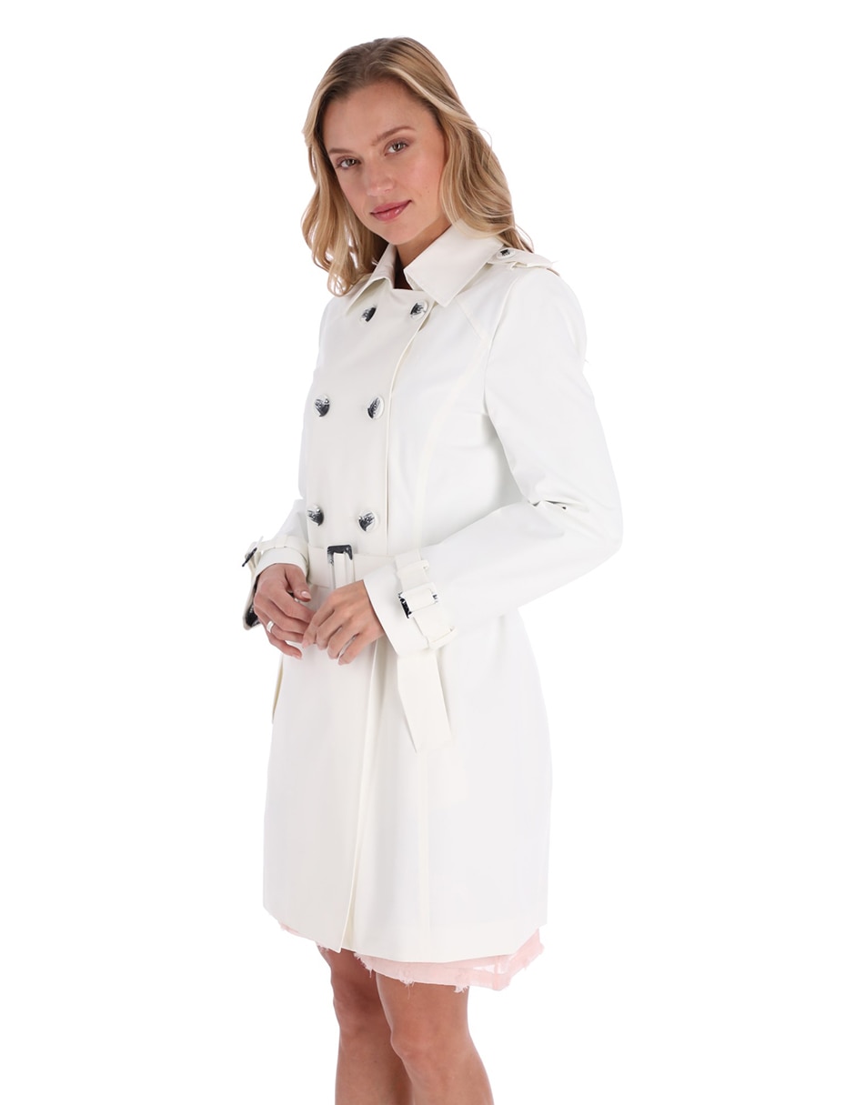 Gabardina impermeable con bolsillos para mujer 2