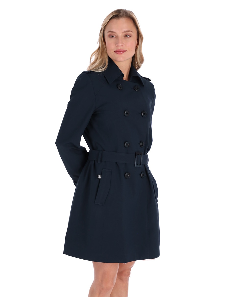 Gabardina impermeable con bolsillos Shyla para mujer