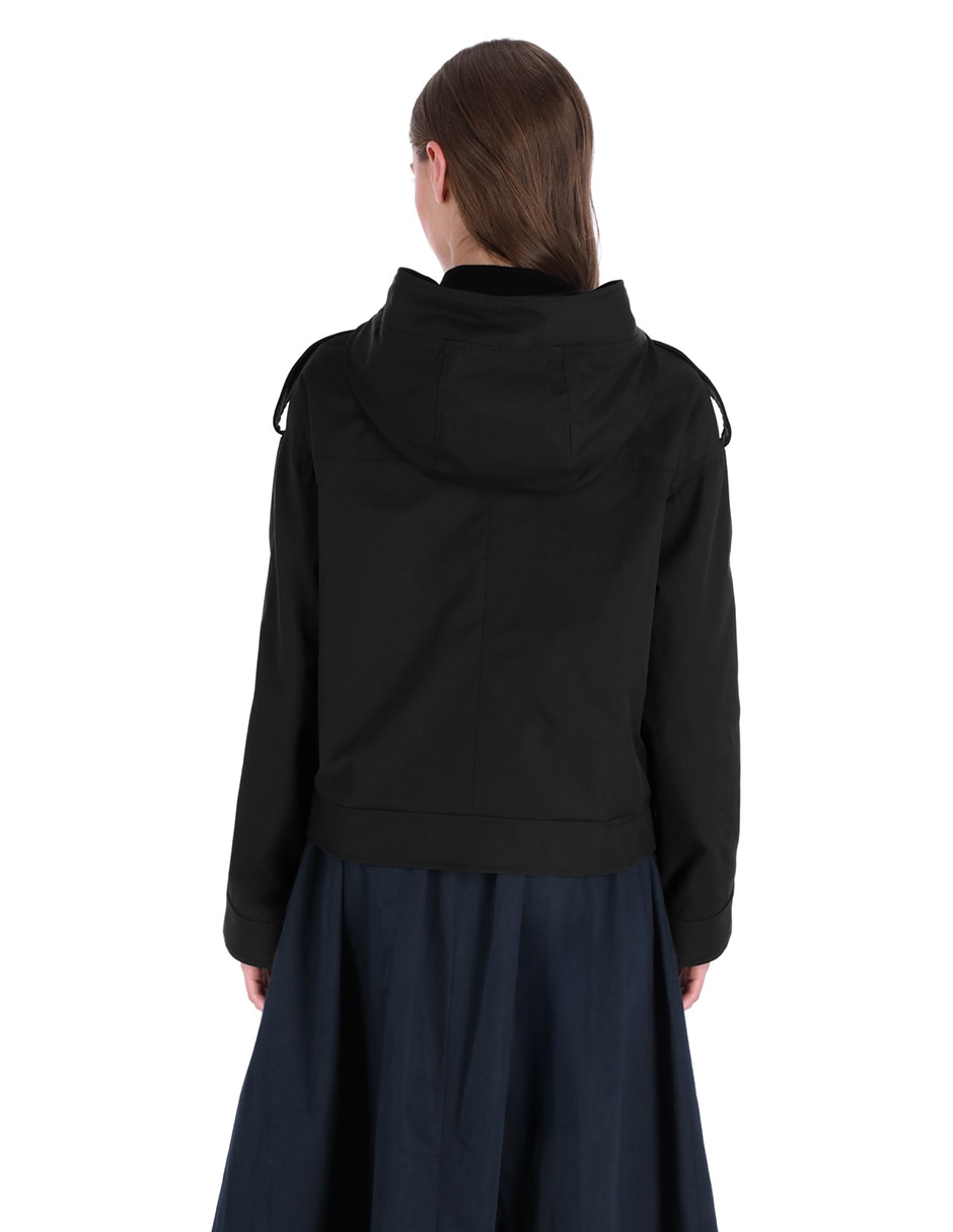 Gabardina impermeable capucha y bolsa Shyla para mujer