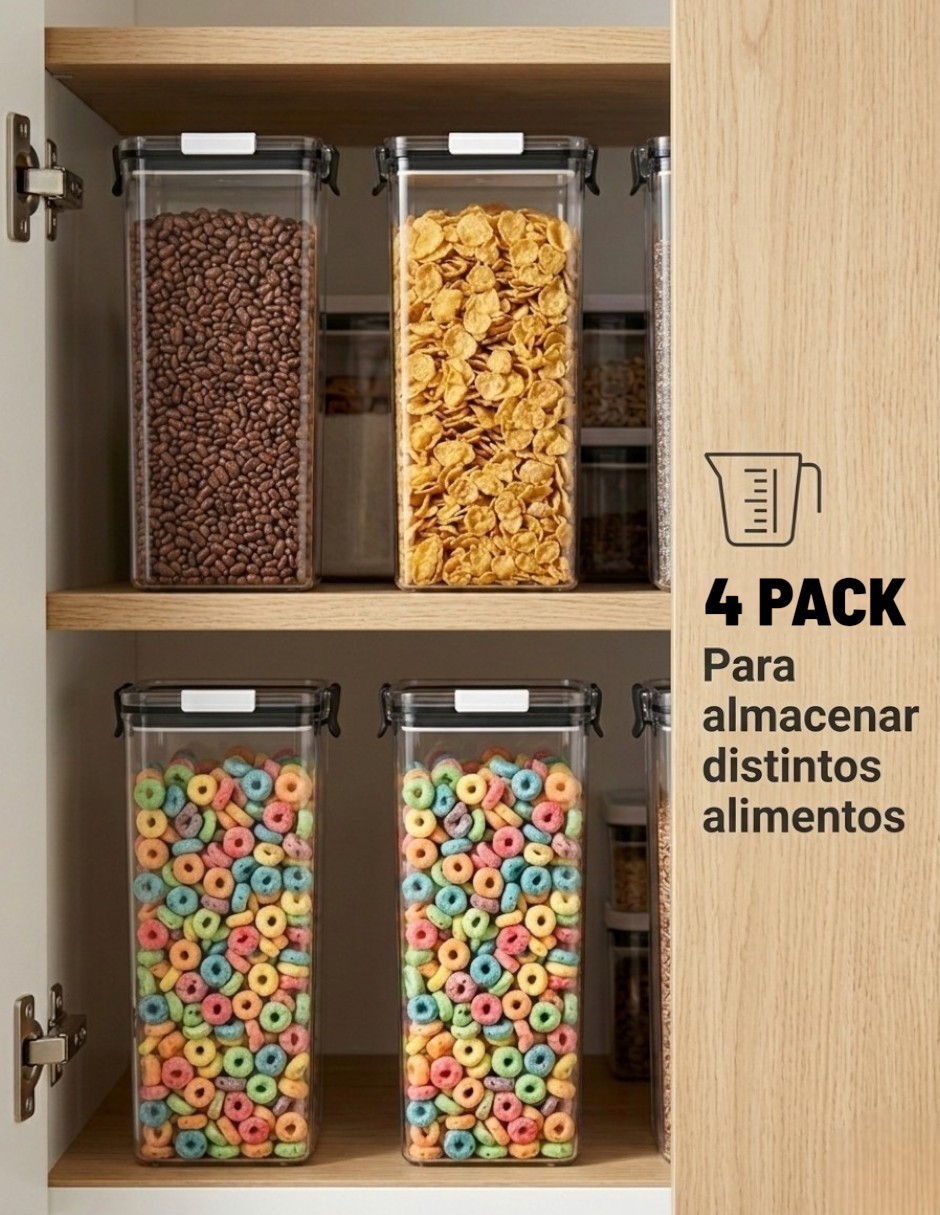 Kit de contenedores de plástico 4 piezas 6