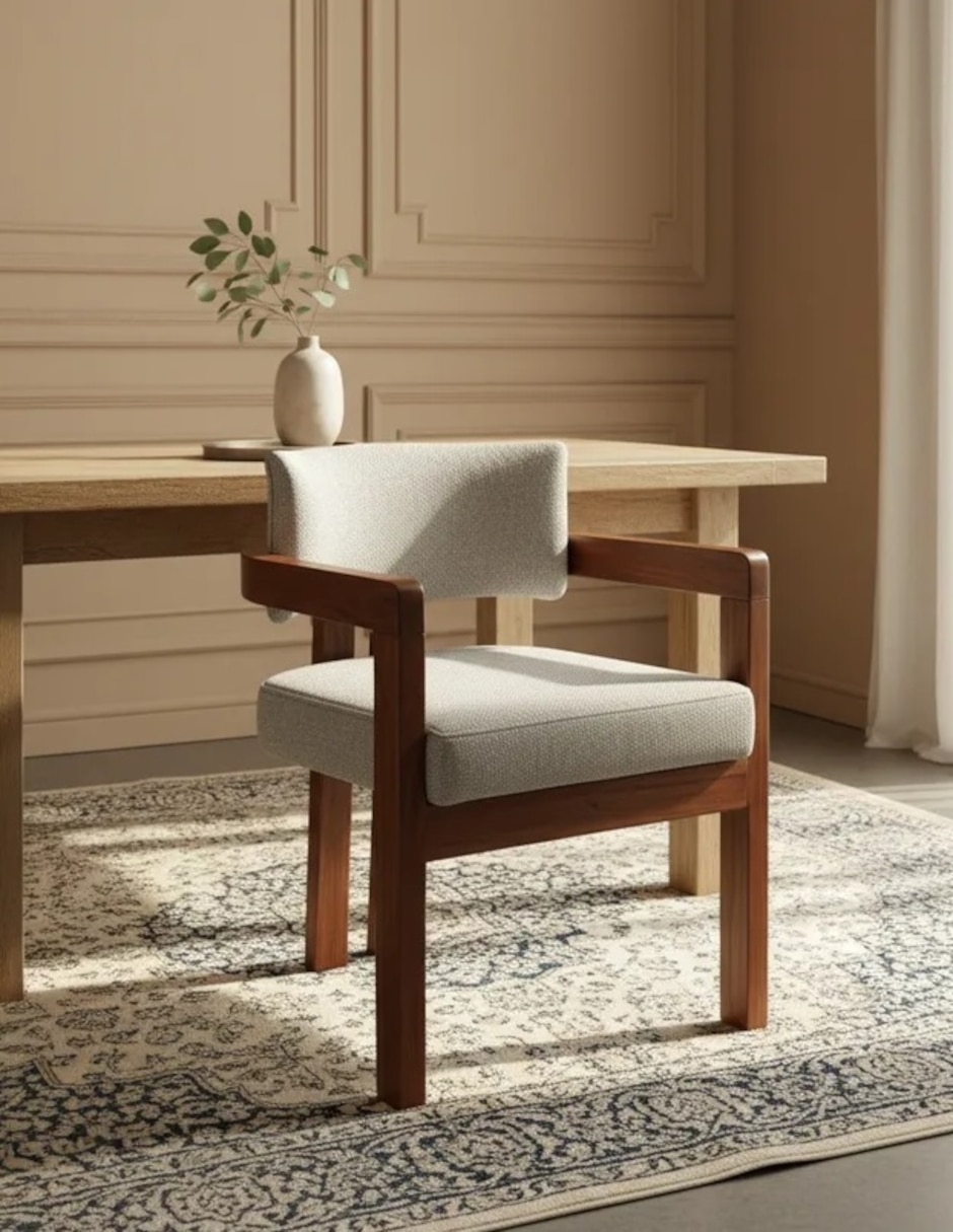 Set comedor Ansoal para 6 personas de madera