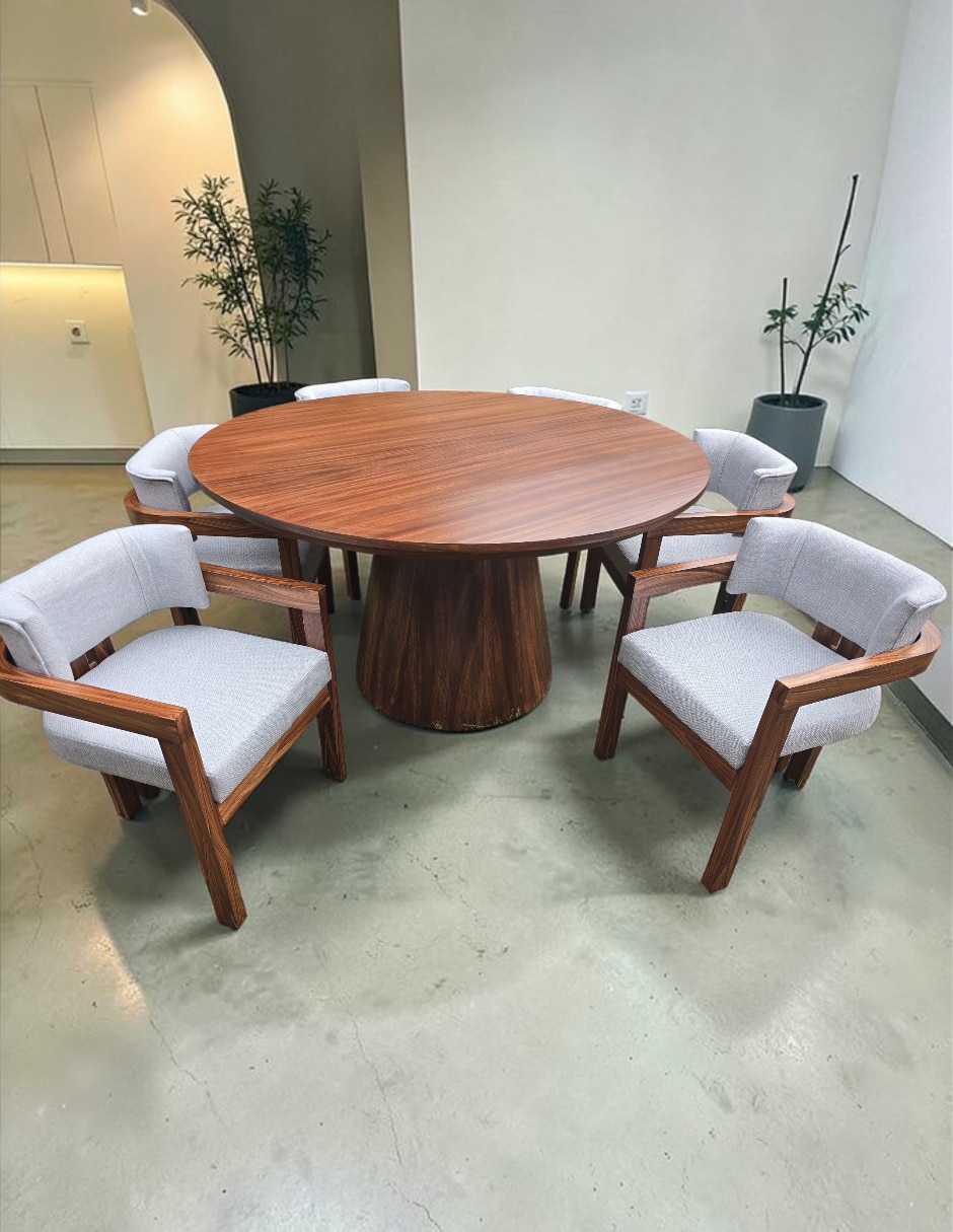 Set comedor Ansoal para 6 personas de madera