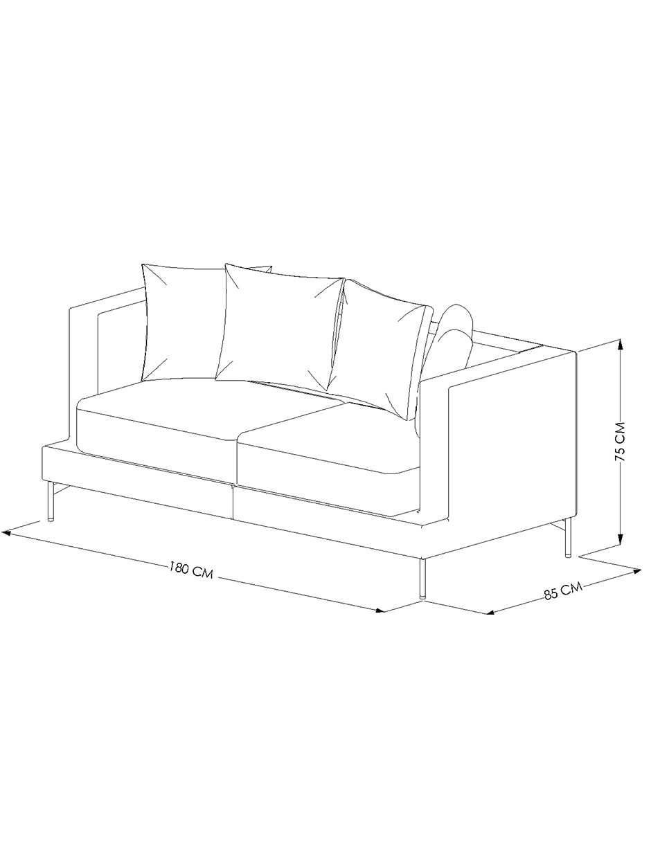 Love seat Dixy Tarte