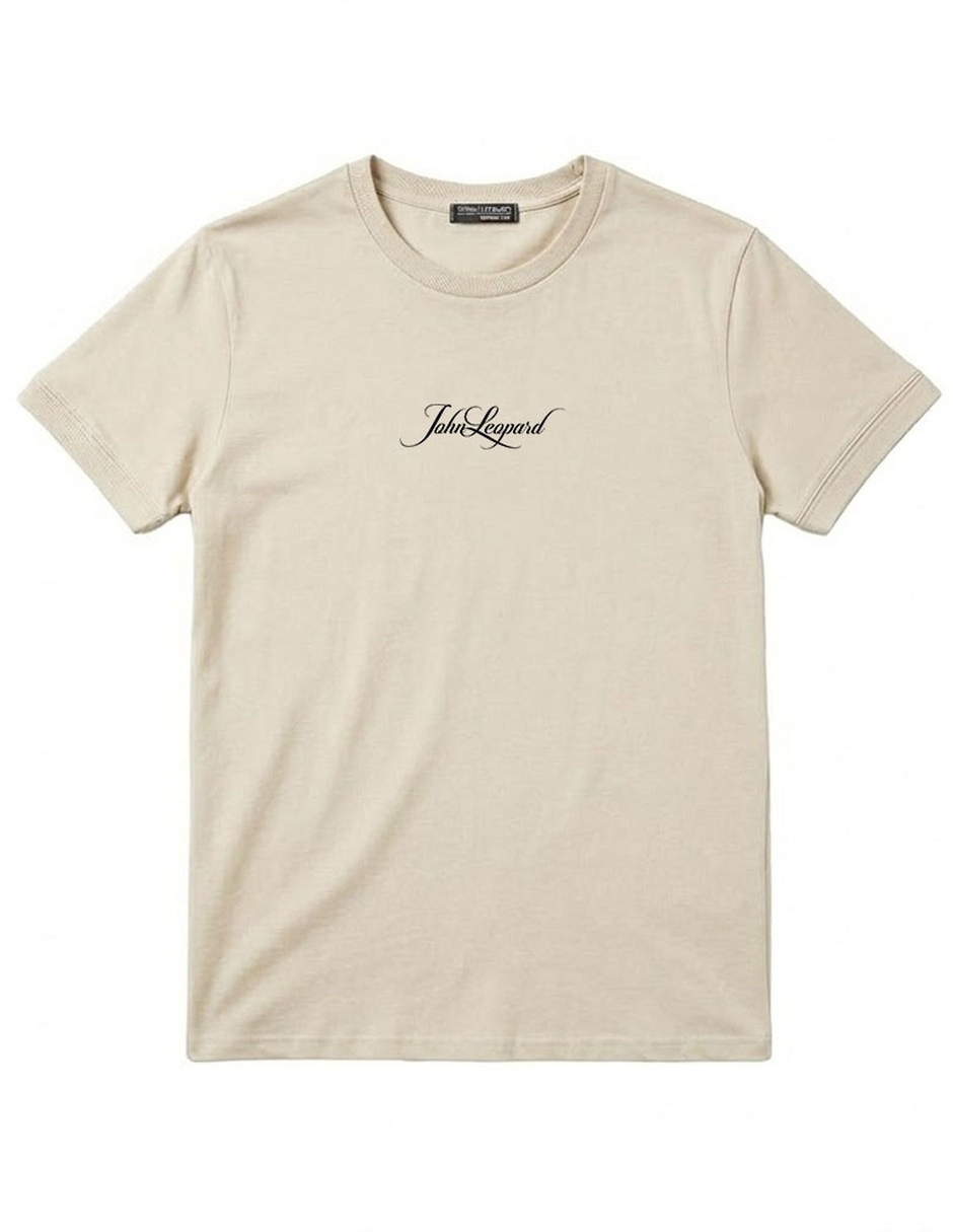 Playera john leopard heritage logo cuello redondo para hombre