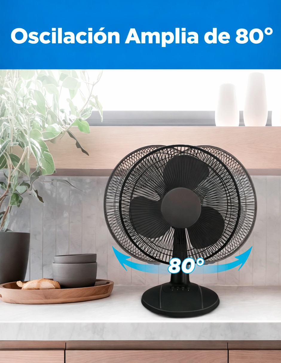 Ventilador de mesa MAINSTAYS No 3 velocidades