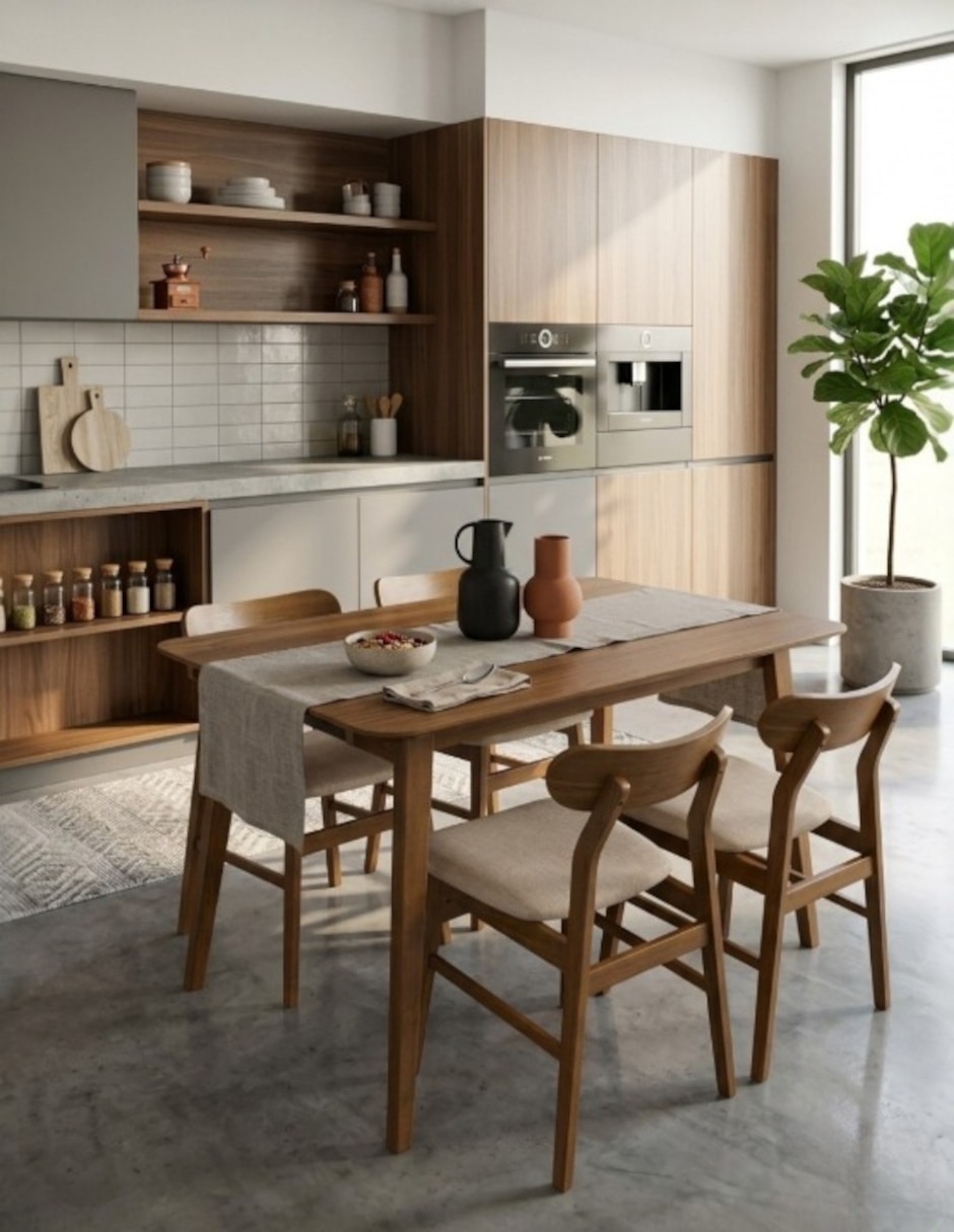 Comedor ansoal para 4 personas de madera