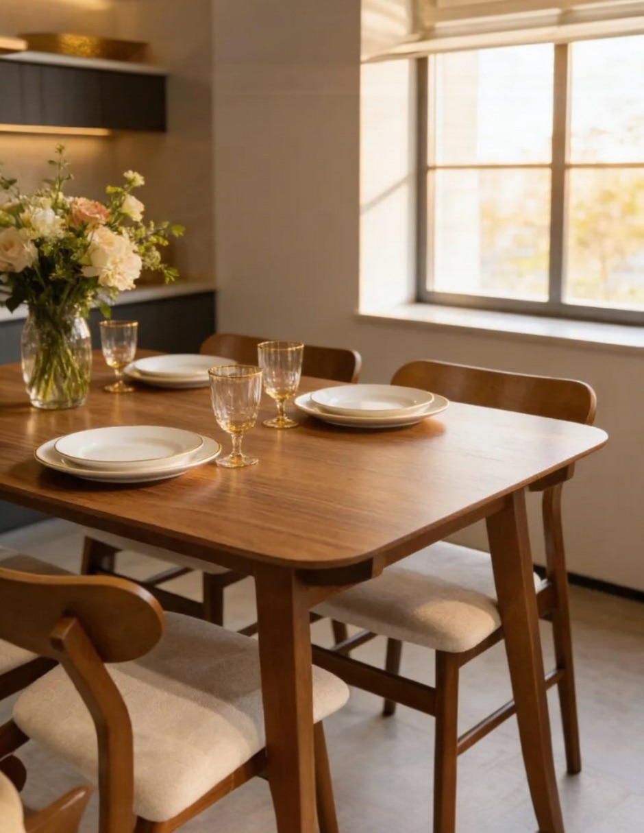 Comedor ansoal para 4 personas de madera