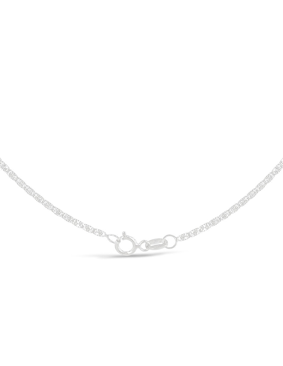 Cadena de eslabones de oro blanco 14 K 5