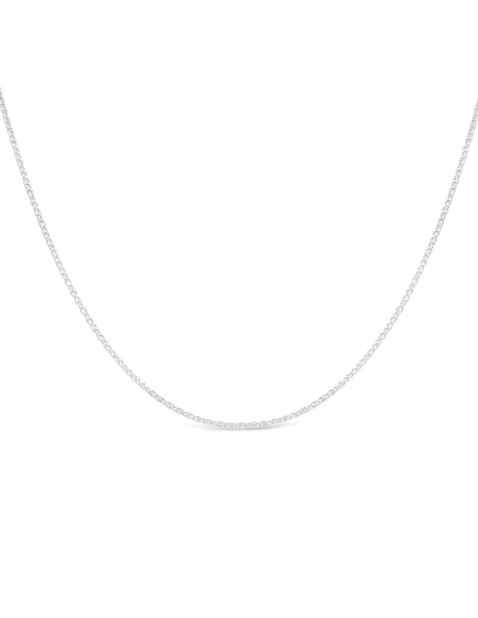 Cadena de eslabones de oro blanco 14 K 3