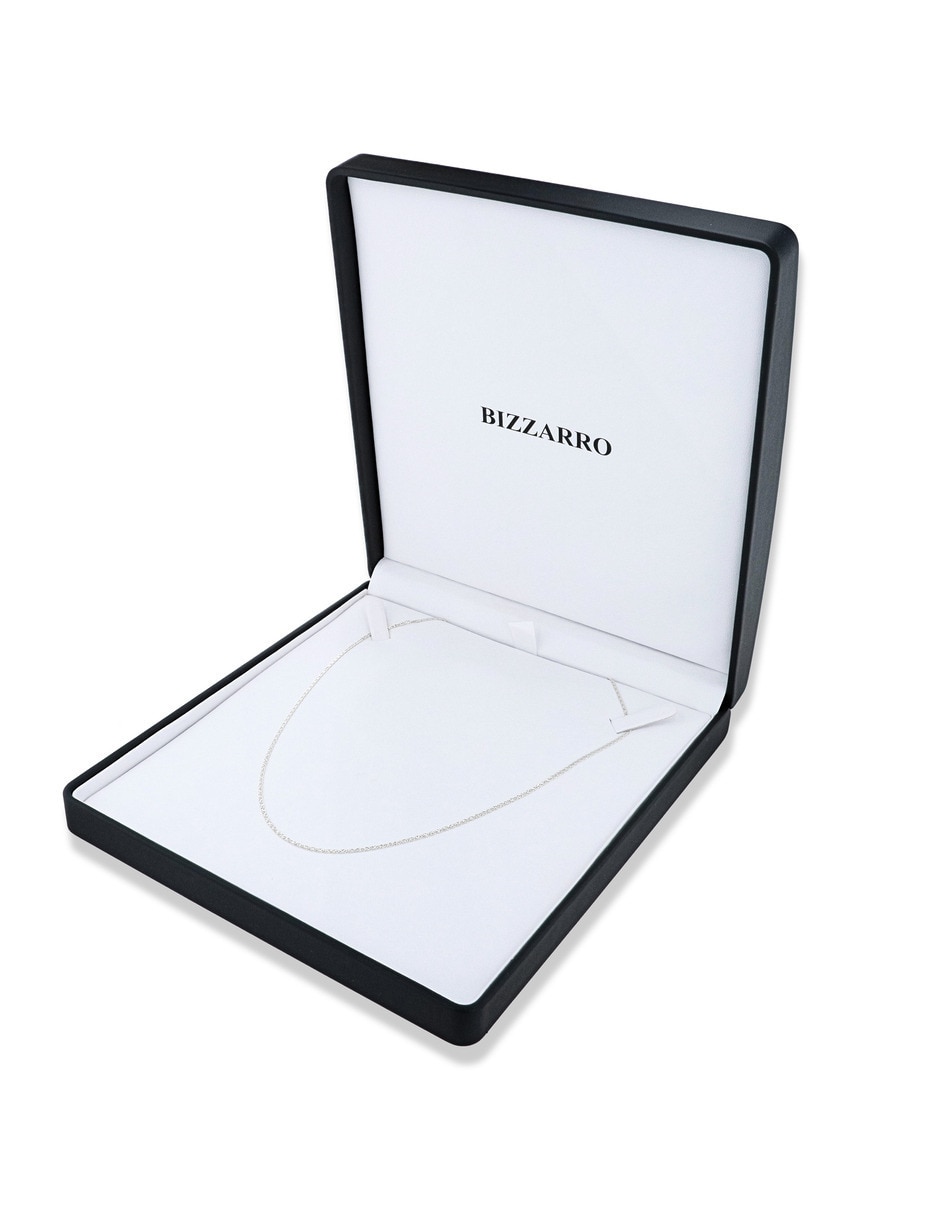 Cadena de eslabones de oro blanco 14 K 4