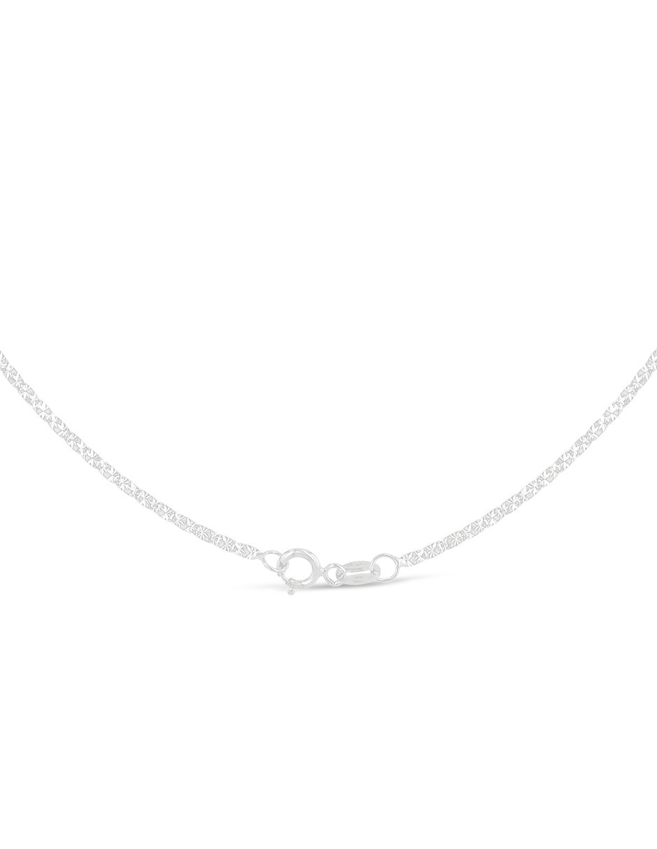 Cadena de eslabones de oro blanco 14 K 5