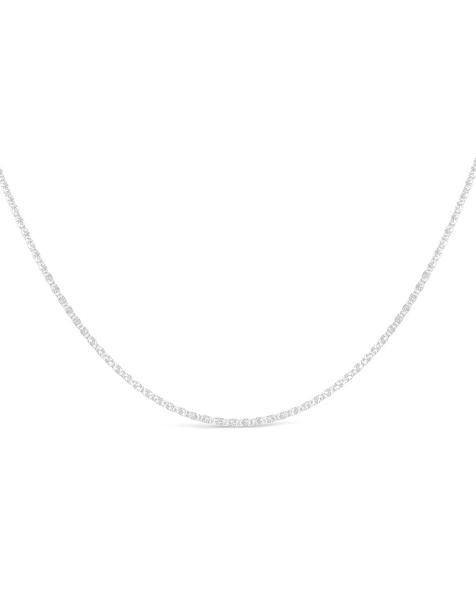 Cadena de eslabones Joyerias Bizzarro de oro blanco 14 K
