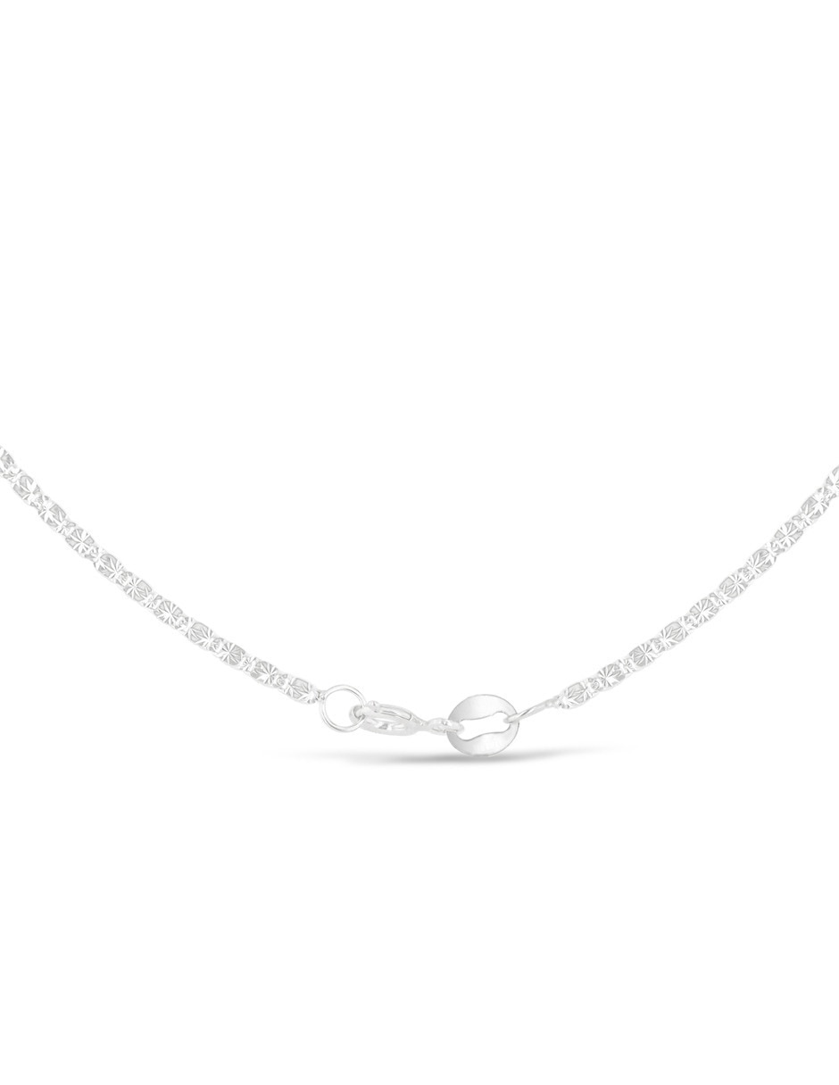 Cadena de eslabones Joyerias Bizzarro de oro blanco 14 K