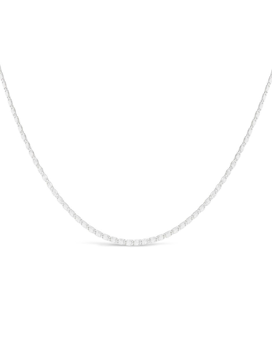 JOYERIAS BIZZARRO Cadena de eslabones Joyerias Bizzarro de oro blanco 14 K