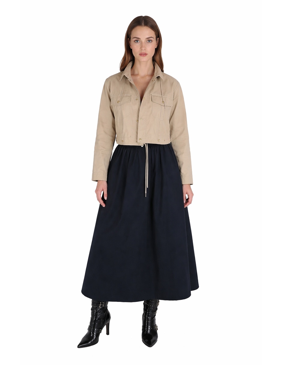 Gabardina resistente al agua con bolsillos para mujer 4