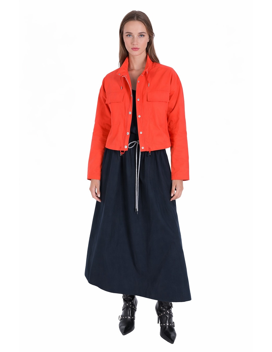 Gabardina resistente al agua con bolsillos shyla para mujer
