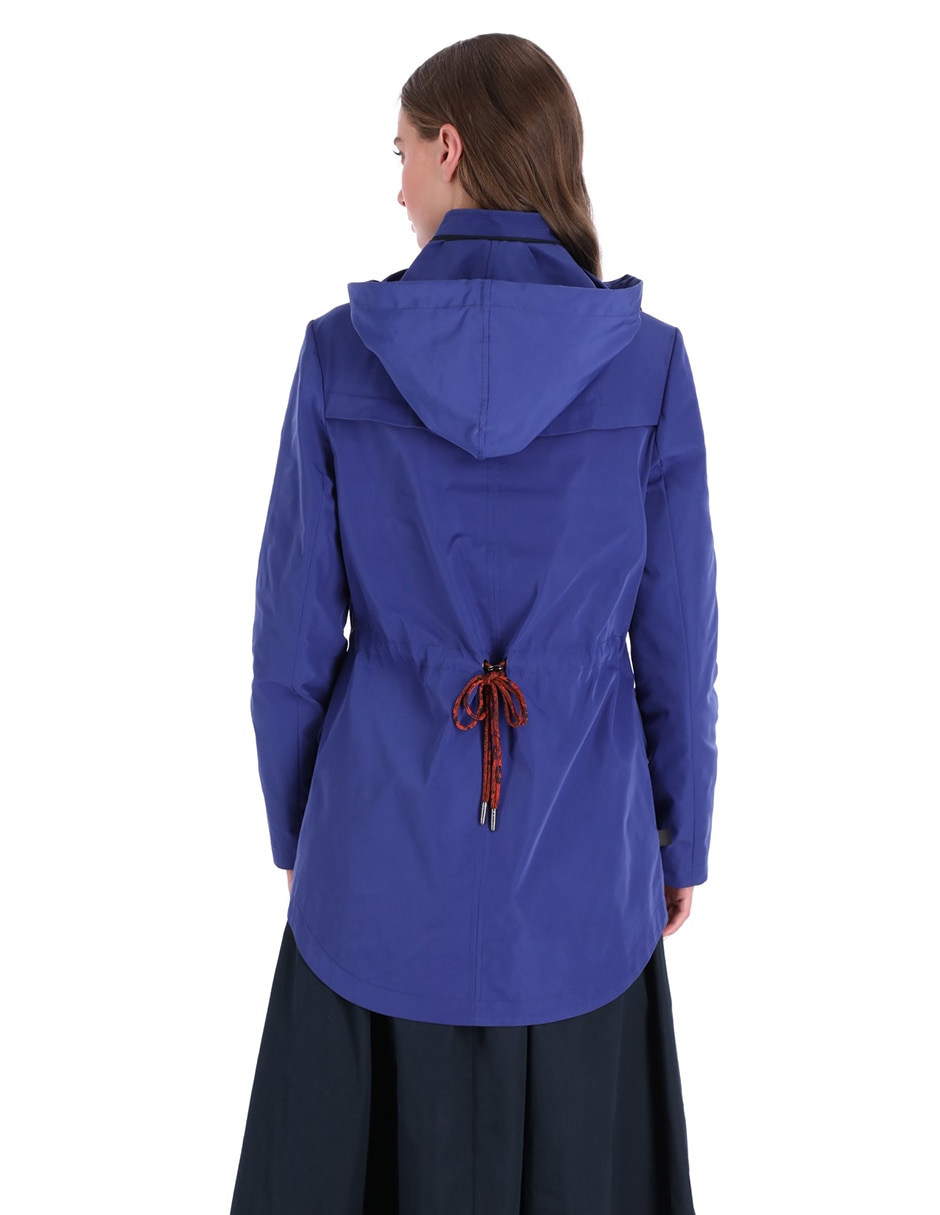Gabardina resistente al agua con capucha para mujer 4