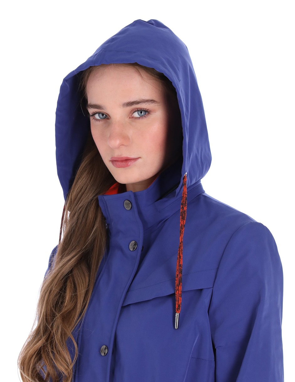 Gabardina resistente al agua con capucha para mujer 3