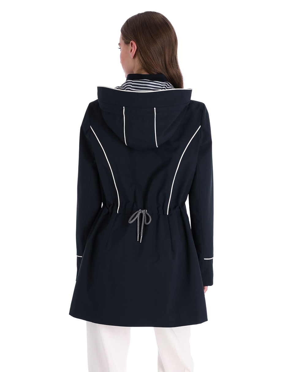 Gabardina resistente al agua con capucha para mujer 2