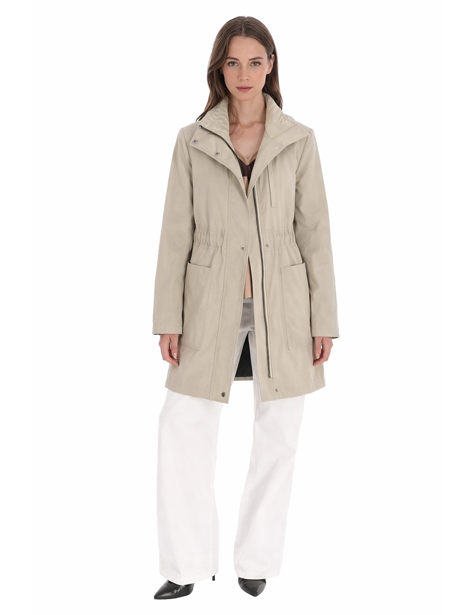 Gabardina resistente al agua con bolsillos para mujer Gabardina resistente al agua con bolsillos para mujer