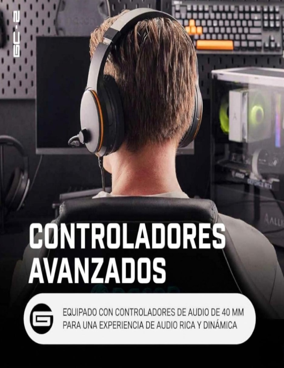 Audífonos de diadema Plantronics Gamecom GC-2 RGB. alámbricos