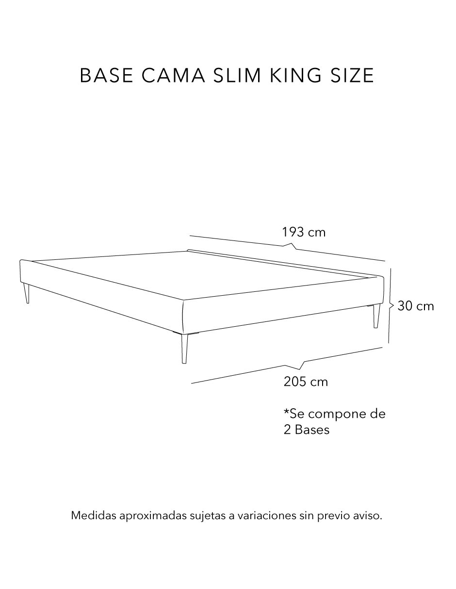 Base para cama Sí Box Dicasa Slim DICASA de Madera pino