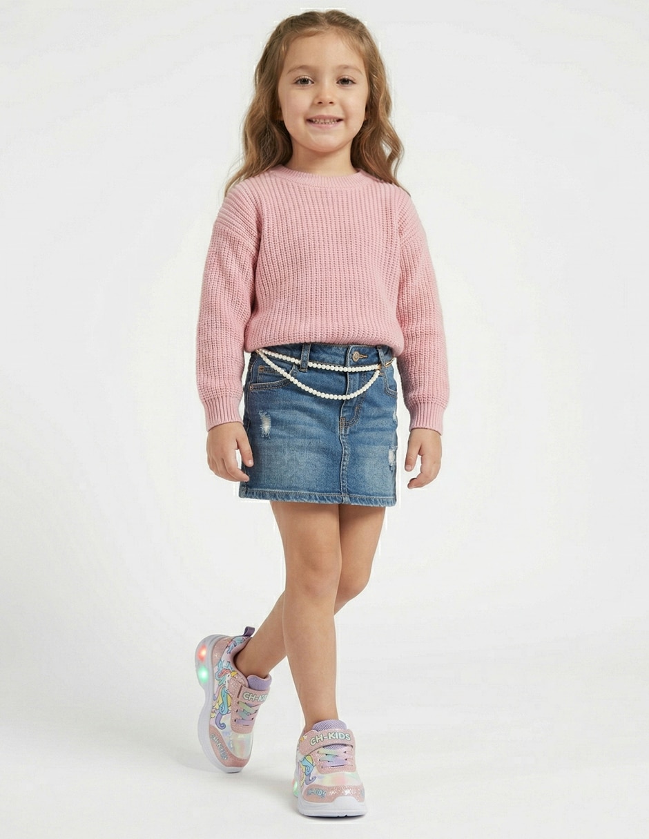 Tenis con luz LED Kuali Shoes para niña Unicornio