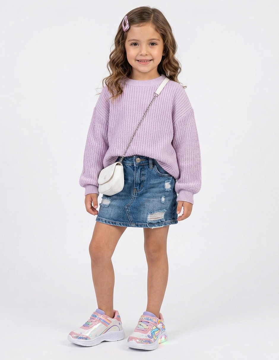 Tenis con luz LED Kuali Shoes para niña Unicornio