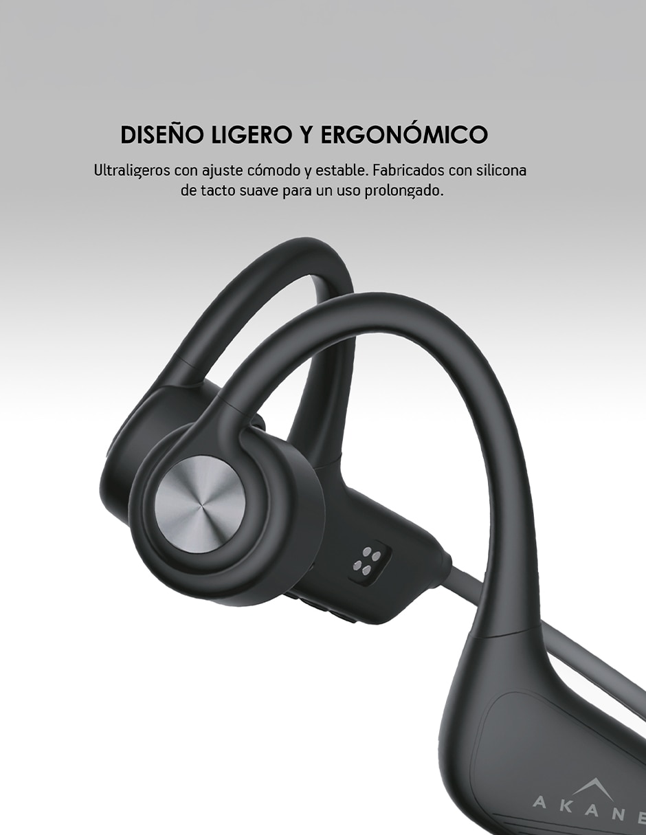 Audífonos on-ear akane conducción open ear inalámbricos con cancelación de ruido