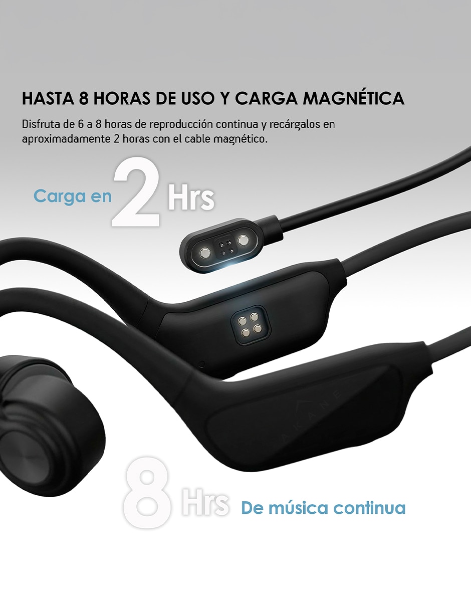 Audífonos on-ear akane conducción open ear inalámbricos con cancelación de ruido