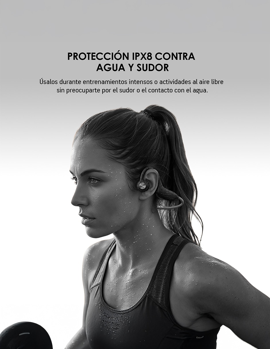 Audífonos on-ear akane conducción open ear inalámbricos con cancelación de ruido
