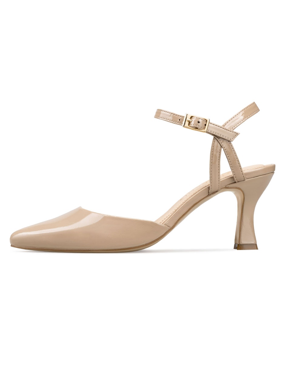 Zapatilla de piel
