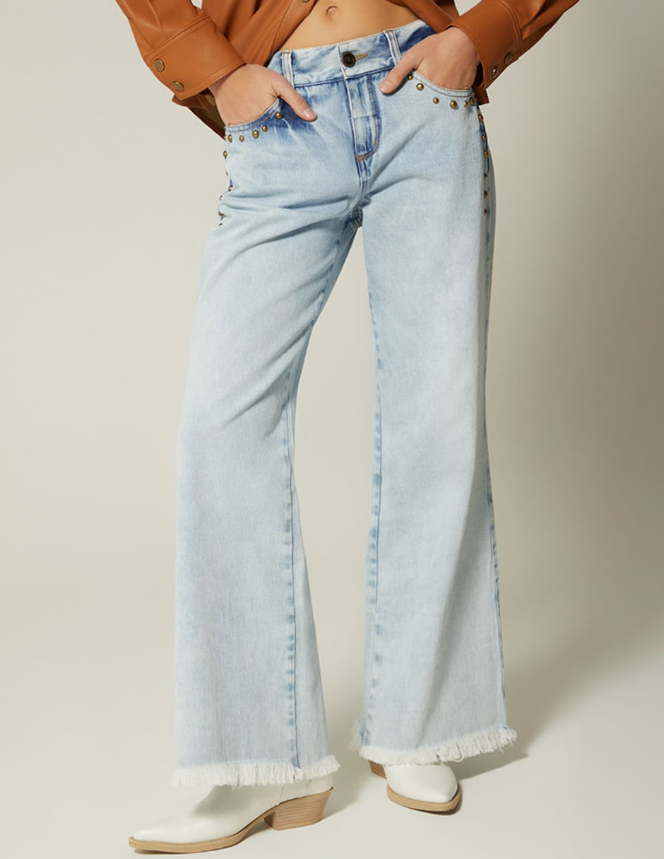 Jeans wide leg Cusco corte cintura para mujer