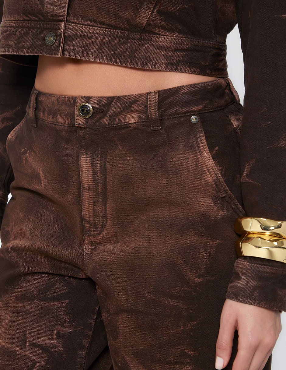 Jeans Bota Studio F Utopia corte cintura alta para mujer