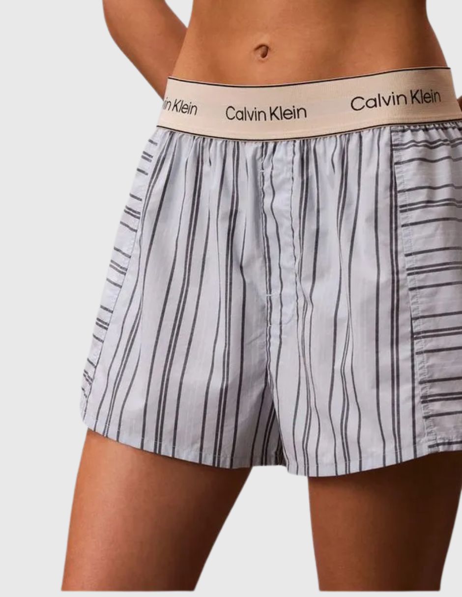 Conjunto short pijama a rayas de algodón para mujer 5