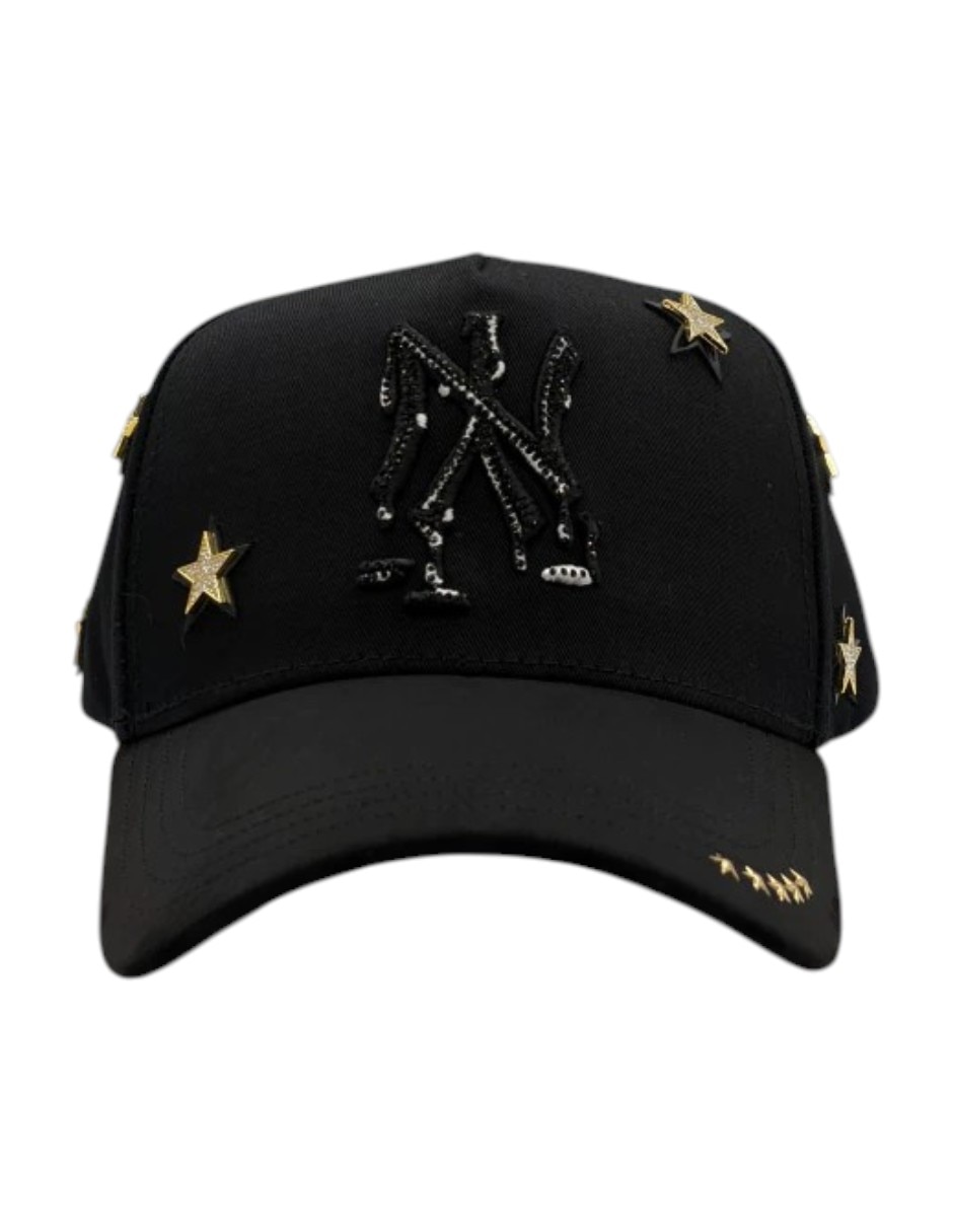 Gorra visera curva snapback casual Big Boss NY Star Gold para hombre