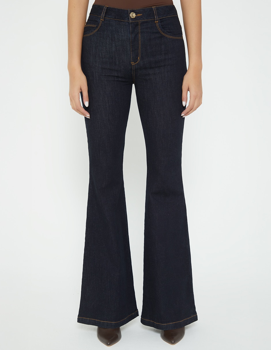 Jeans campana Akora corte cintura para mujer