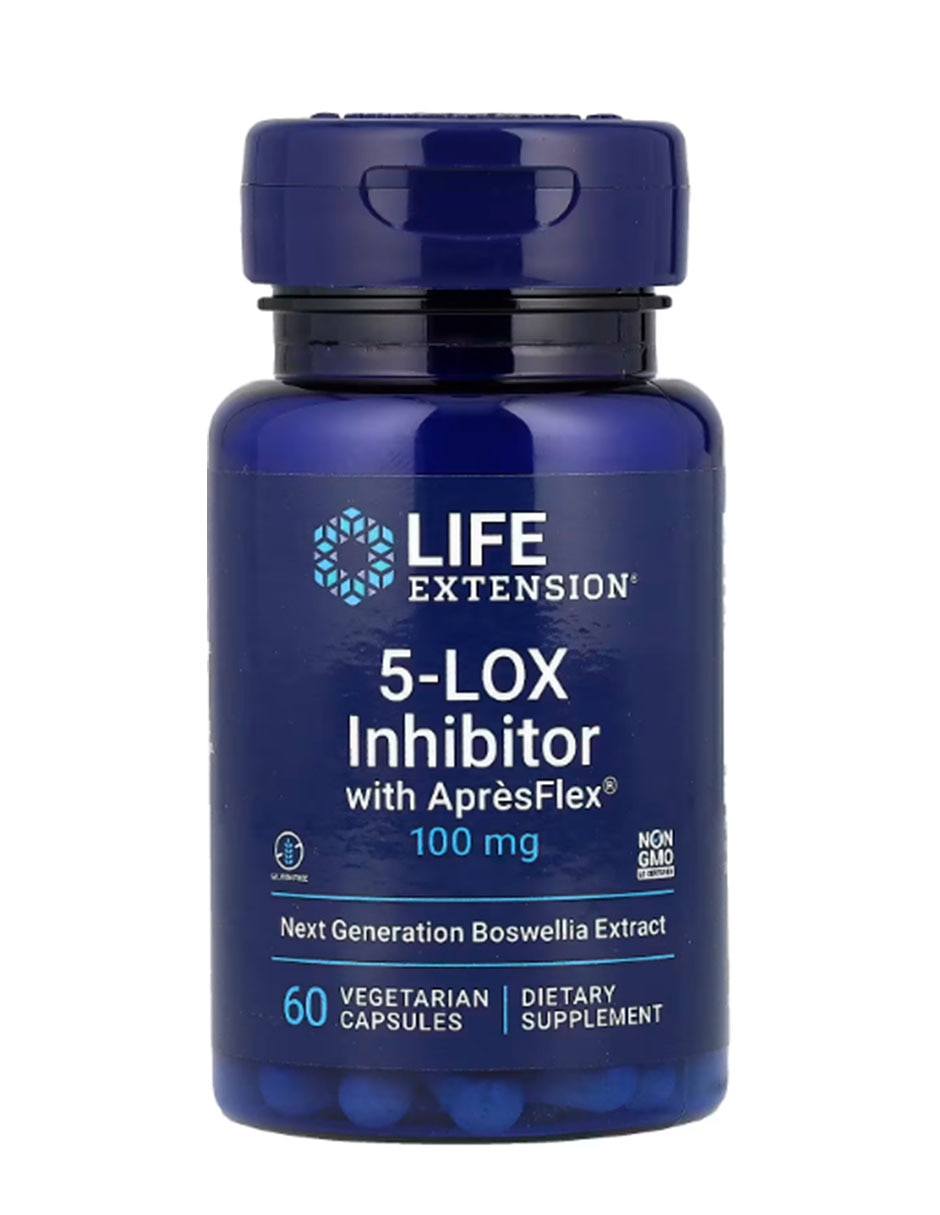 Inhibidor de 5-LOX con ApresFlex con Boswellia Serrata y Celulosa Vegetal de 60 cápsulas