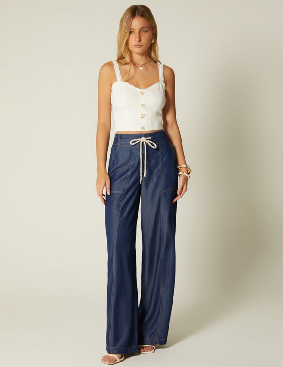 Jeans palazzo Studio F para mujer