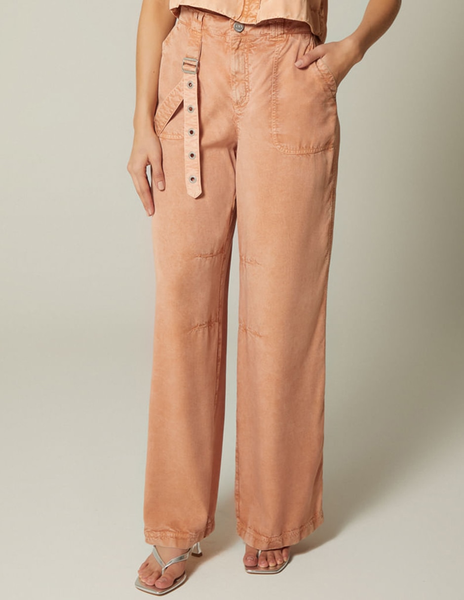 Jeans palazzo Malvina corte cintura para mujer