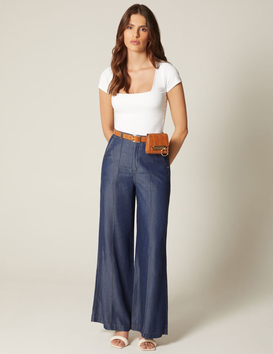 Jeans palazzo Studio F para mujer