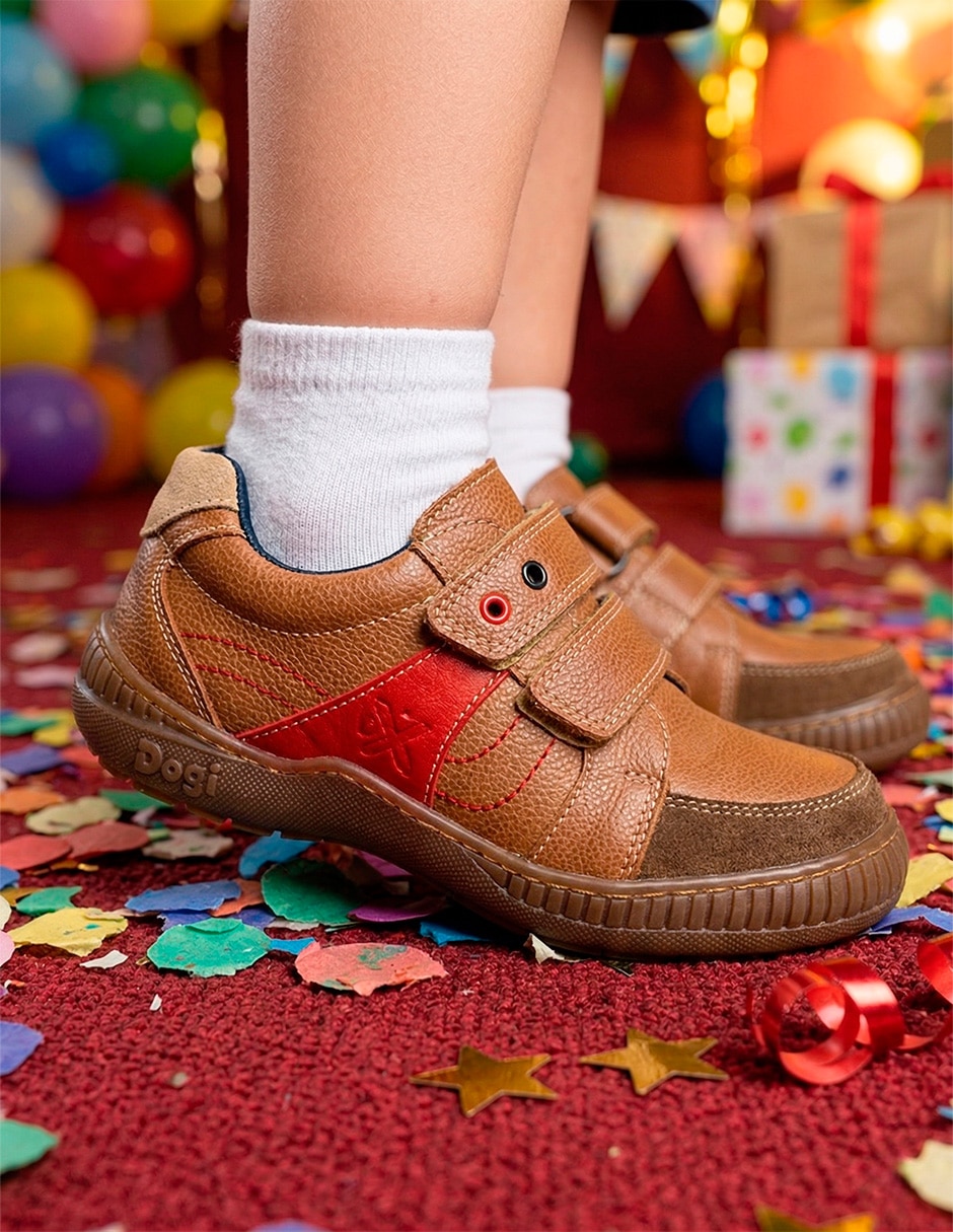 Zapato Dogi Soft Step de piel para niño