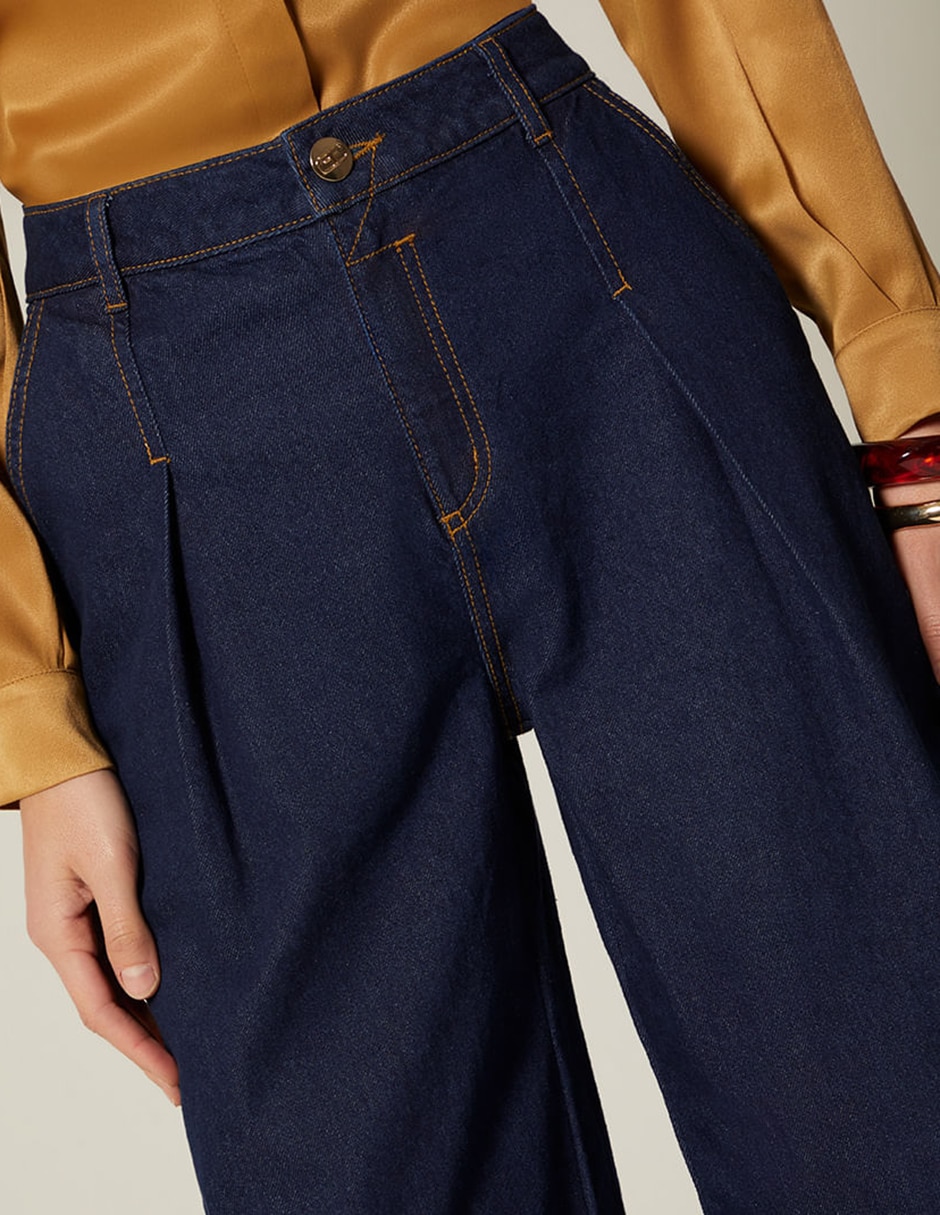 Jeans coulotte palazzo Studio F para mujer