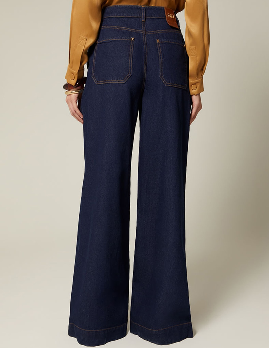 Jeans coulotte palazzo Studio F para mujer