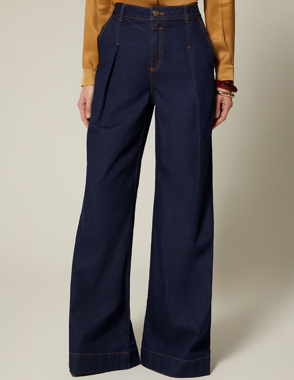 Jeans coulotte palazzo Studio F para mujer