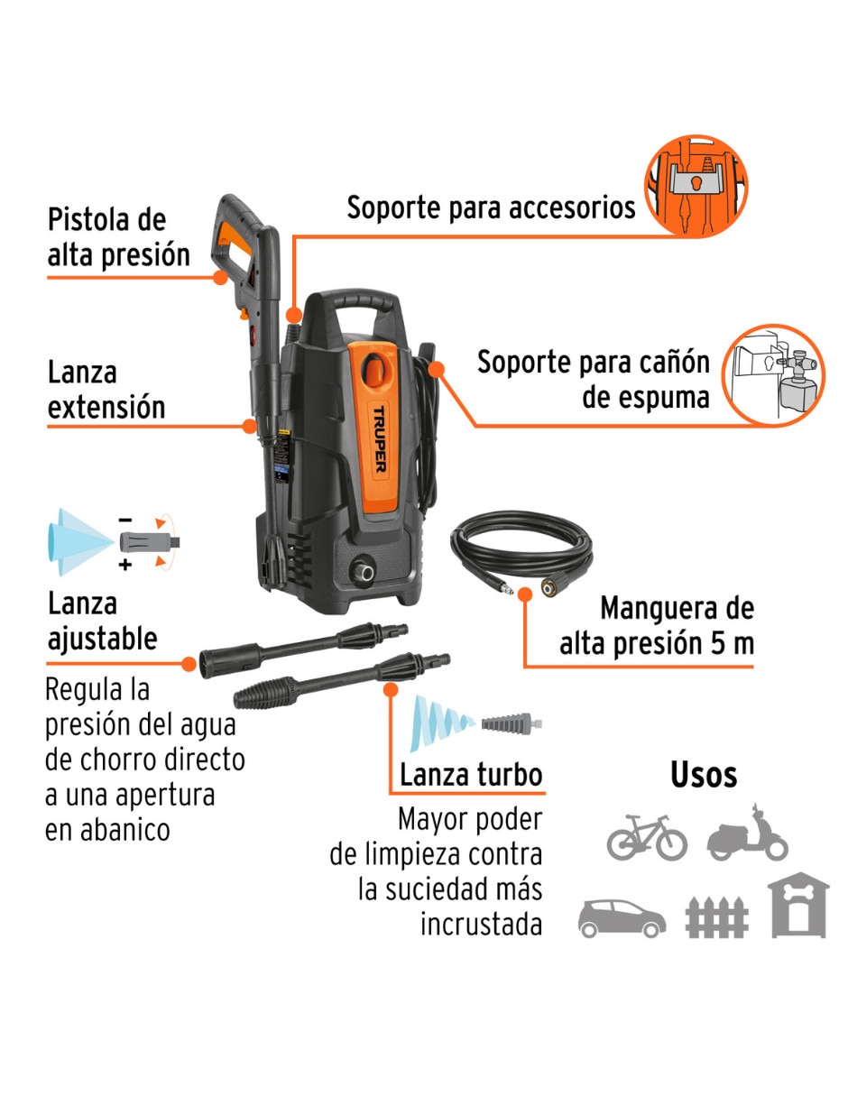 Hidrolavadora Truper Hila 1500 psi