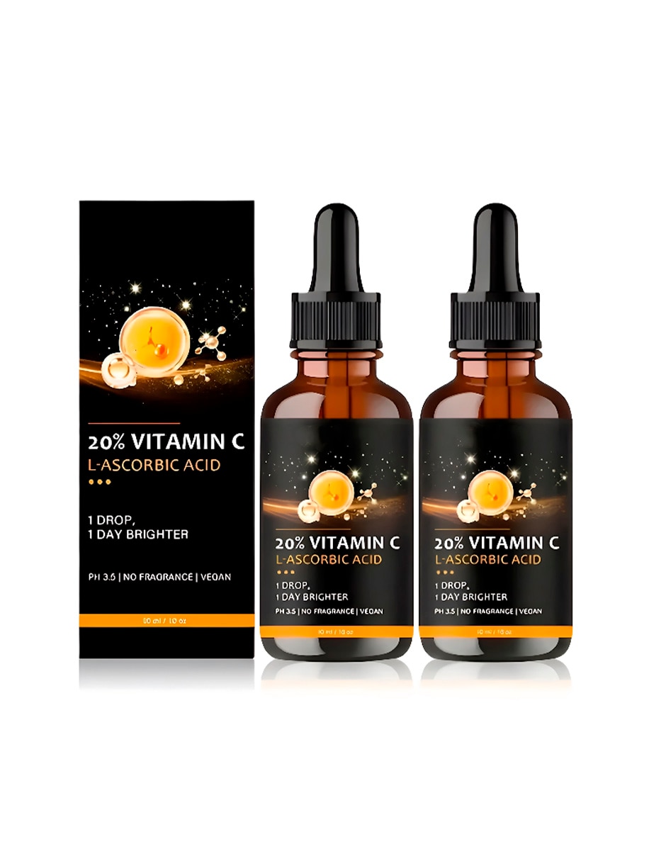 Set de sérum facial vitamina c ácido l-ascórbico antioxidante Generica todo tipo piel