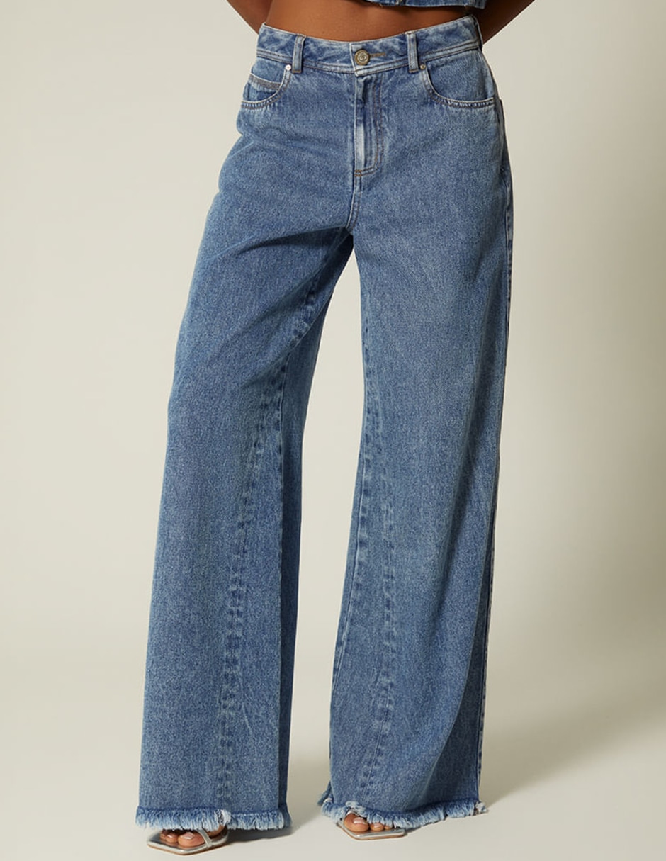 Jeans coulotte wide leg Studio F para mujer